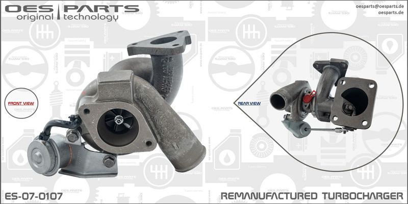 OES PARTS kompresorius, įkrovimo sistema ES-07-0107